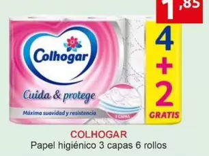 Oferta de Colhogar - Papel Higiénico 3 Capas 6 Rollos por 1,85€ en Supermercados Extremadura