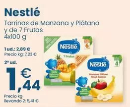 Oferta de Nestlé - Tarrinas De Manzana Y Platano Y De 7 Frutas por 2,89€ en Clarel