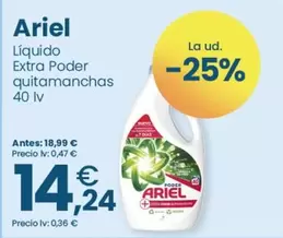 Oferta de Ariel - Liquido Extra Poder Quitamanchas por 14,24€ en Clarel