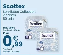 Oferta de Scottex - Servilletas Collection por 1,99€ en Clarel