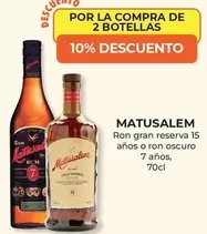 Oferta de Matusalem - Ron Gran Reserva 15 Años O Ron Oscuro 7 Años en CashDiplo