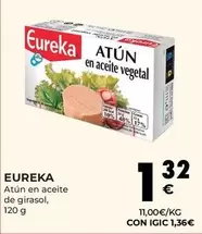 Oferta de Eureka - Atun En Aceite De Girasol por 1,32€ en CashDiplo