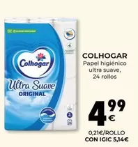 Oferta de Colhogar - Papel Higiénico Ultra Suave por 4,99€ en CashDiplo