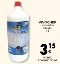 Oferta de Vivo cheff - Lavavajillas Diluido por 3,15€ en CashDiplo