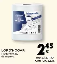 Oferta de Lord'hogar - Megarrolo 2c por 2,45€ en CashDiplo