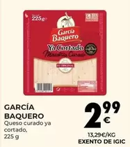 Oferta de García Baquero - Queso Curado Ya Cortado por 2,99€ en CashDiplo