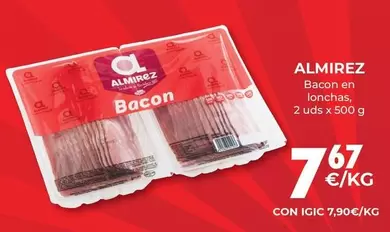 Oferta de Almirez - Bacon En Lonchas por 7,67€ en CashDiplo