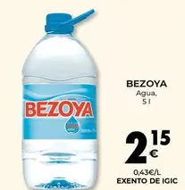 Oferta de Bezoya - Agua por 2,15€ en CashDiplo