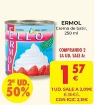 Oferta de Ermol - Crema De Batir por 1,57€ en CashDiplo