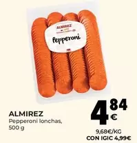 Oferta de Almirez - Pepperoni Lonchas por 4,84€ en CashDiplo