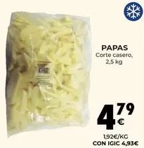 Oferta de Papas - Patatas Corte Casero por 4,79€ en CashDiplo