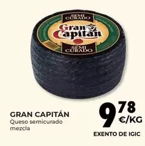 Oferta de Gran Capitán - Queso Semicurado Mezcla por 9,78€ en CashDiplo