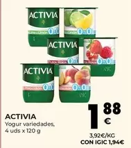 Oferta de Activia - Yogur Variedades por 1,88€ en CashDiplo