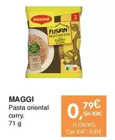 Oferta de Maggi - Pasta Oriental Curry por 0,79€ en CashDiplo