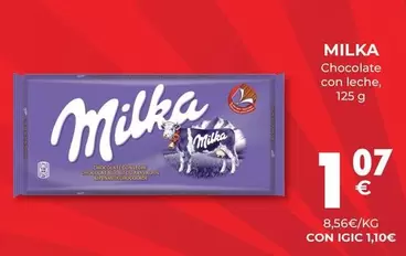 Oferta de Milka - Chocolate Con Leche por 1,07€ en CashDiplo