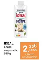 Oferta de Ideal - Leche Evaporada por 2,25€ en CashDiplo