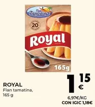 Oferta de Royal - Flan Tamatina por 1,15€ en CashDiplo