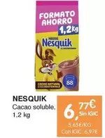 Oferta de Nesquik - Cacao Soluble por 6,77€ en CashDiplo