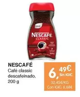 Oferta de Nescafé - Café Classic Descafeinado por 6,49€ en CashDiplo