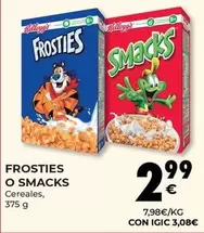 Oferta de Frosties - /Smacks - Cereales por 2,99€ en CashDiplo