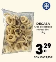 Oferta de Decasa - Aros De Cebolla Rebozados por 3,29€ en CashDiplo