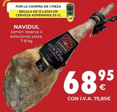 Oferta de Navidul - Jamón Reserva 4 Estaciones por 68,95€ en CashDiplo