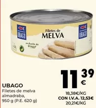 Oferta de Ubago - Filetes De Melva Almadraba por 11,39€ en CashDiplo