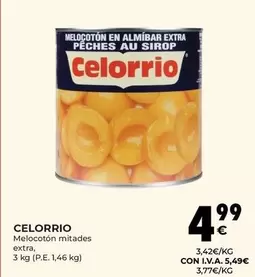 Oferta de Celorrio - Melocoton Mitades Extra por 4,99€ en CashDiplo