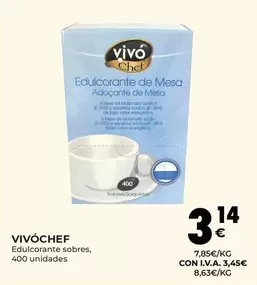 Oferta de Vivo cheff - Edulcorante De Mesa por 3,14€ en CashDiplo