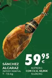 Oferta de Sánchez Alcaraz - Jamon Reserva por 59,95€ en CashDiplo