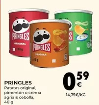 Oferta de Pringles - Patatas Original, Pimenton O Crema Agra & Cebolla por 0,59€ en CashDiplo