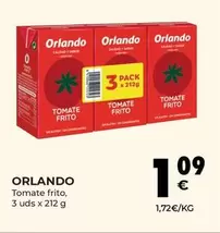 Oferta de Orlando - Tomate Frito por 1,09€ en CashDiplo