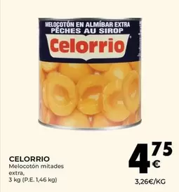 Oferta de Celorrio - Melocoton Mitades Extra por 4,75€ en CashDiplo