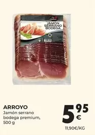 Oferta de Arroyo - Jamón Serrano Bodega Premium por 5,95€ en CashDiplo