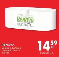 Oferta de Renova - Bobina Industrial 2 Capas 450 Metros por 14,59€ en CashDiplo