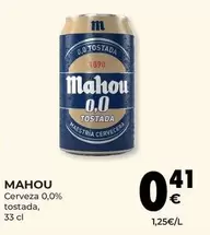 Oferta de Mahou - Cerveza 0.0% Tostada por 0,41€ en CashDiplo