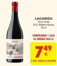 Oferta de Lagariza - Vino Tinto D.o. Ribera Sacra por 7,49€ en CashDiplo