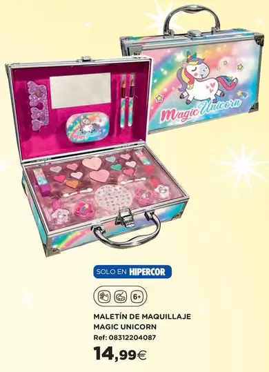 Oferta de Maletín De Maquillaje Magic Unicorn por 14,99€ en Hipercor