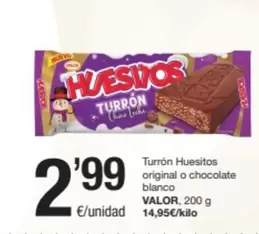 Oferta de Valor - Turrón Huesitos Original O Chocolate Blanco por 2,99€ en SPAR Fragadis