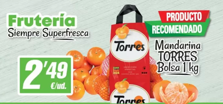 Oferta de Torres - Mandarina por 2,49€ en SPAR Fragadis