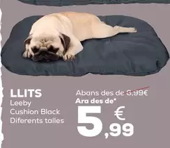 Oferta de Camas - Leeby Cushion Black  por 5,99€ en Kiwoko