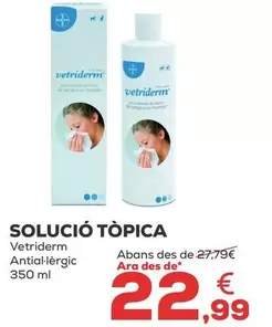 Oferta de Vetriderm - Solución Topica por 22,99€ en Kiwoko