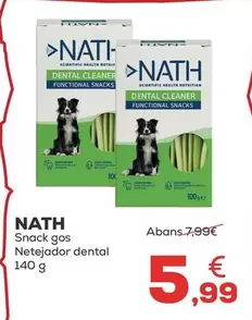 Oferta de Nath - Snack Perro Limpiador Dental por 5,99€ en Kiwoko