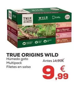 Oferta de True Origins - Wild Húmedo Gato Multipack Filetes En Salsa por 9,99€ en Kiwoko