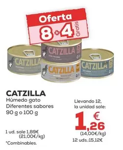 Oferta de Catzilla - Humedo Gato Diferentes Sabores por 1,89€ en Kiwoko