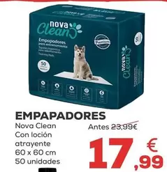 Oferta de Nova Clean - Empapadores por 17,99€ en Kiwoko