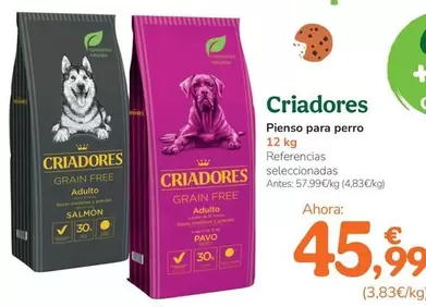 Oferta de Criadores - Pienso Para Perro por 45,99€ en Tiendanimal