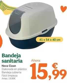 Oferta de Nova Clean - Bandeja Sanitaria por 15,99€ en Tiendanimal