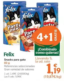 Oferta de Felix - Snacks Para Gato por 1,49€ en Tiendanimal