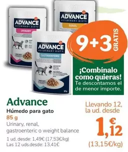 Oferta de Advance - Húmedo Para Gato por 1,49€ en Tiendanimal